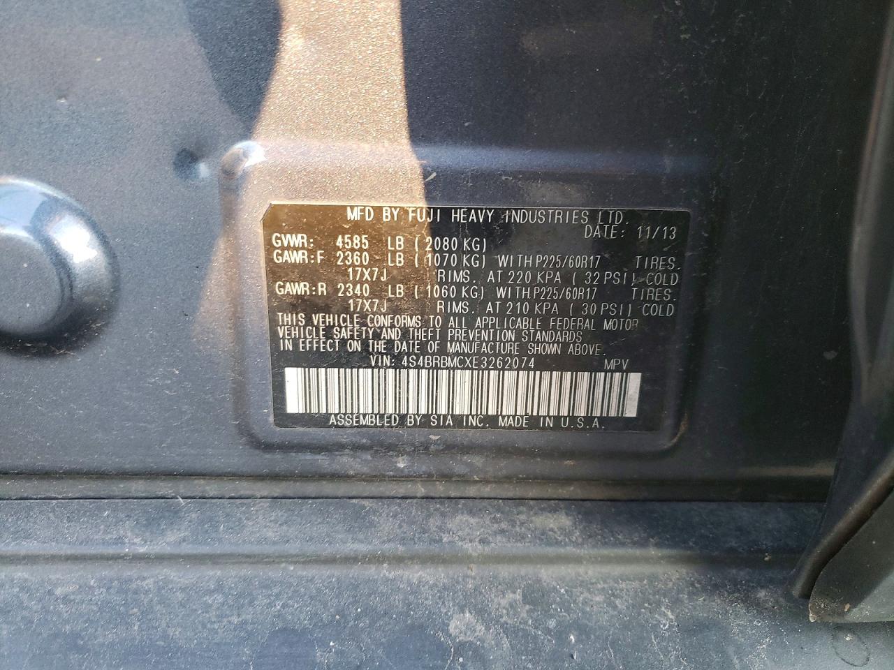 2014 SUBARU OUTBACK 2.5I LIMITED photo 14