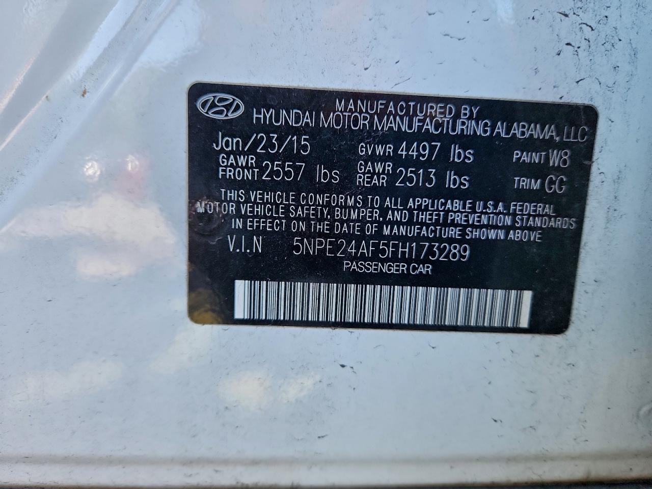 2015 HYUNDAI SONATA SE photo 12