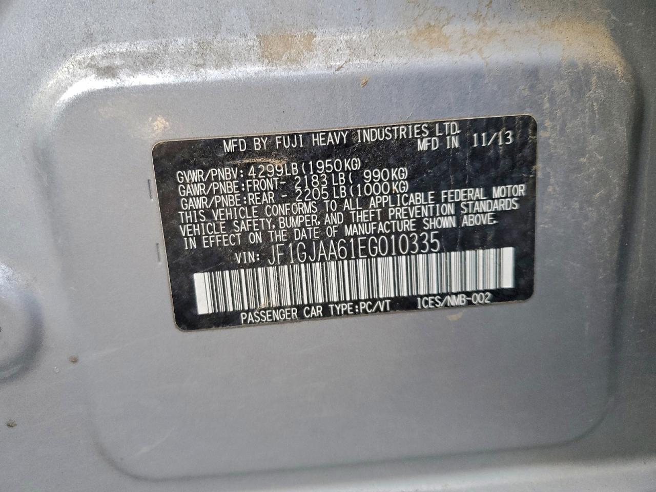 2014 SUBARU IMPREZA photo 13