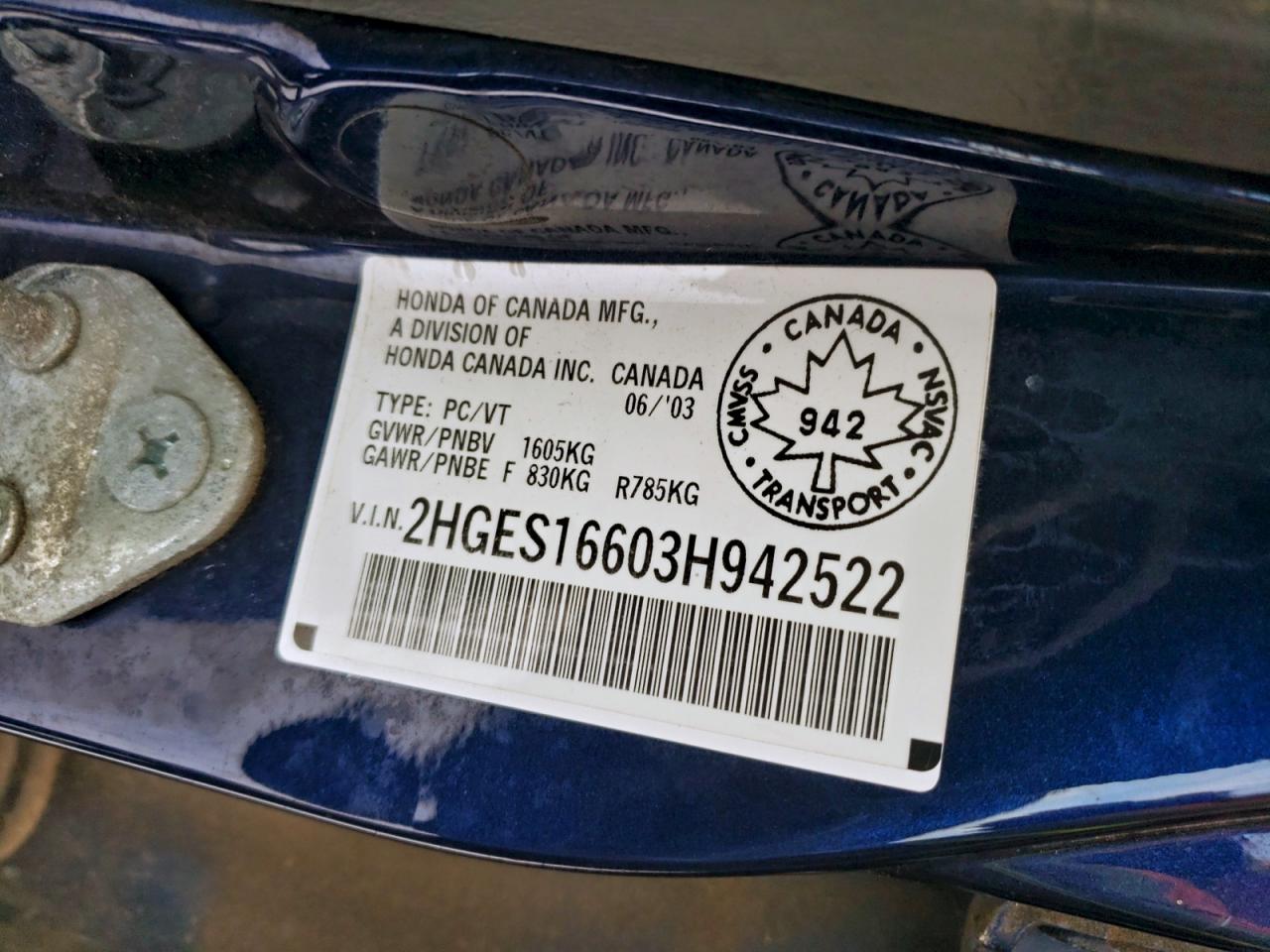 2003 HONDA CIVIC LX photo 13