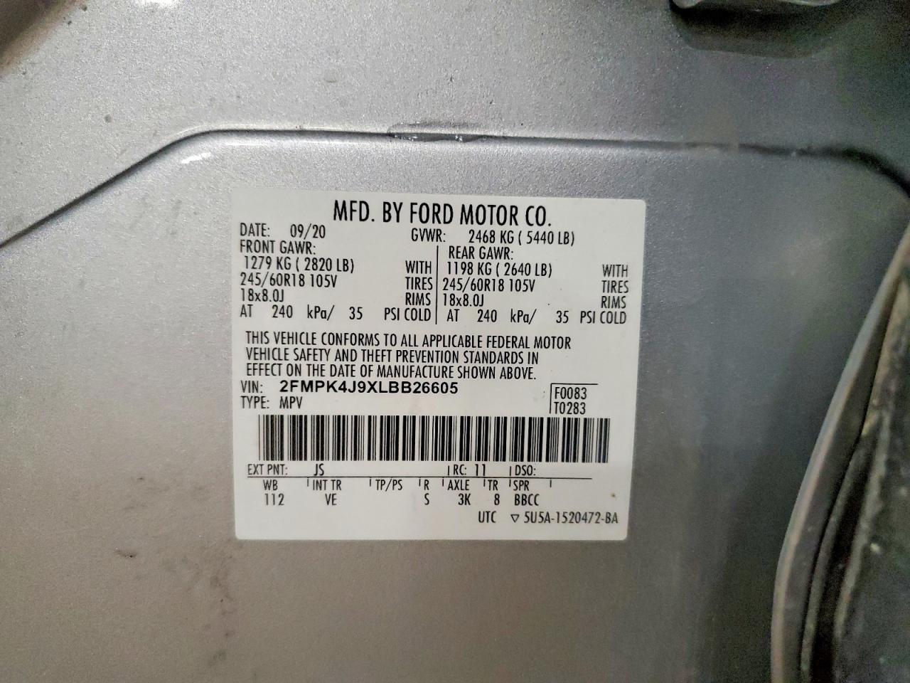 2020 FORD EDGE SEL photo 13
