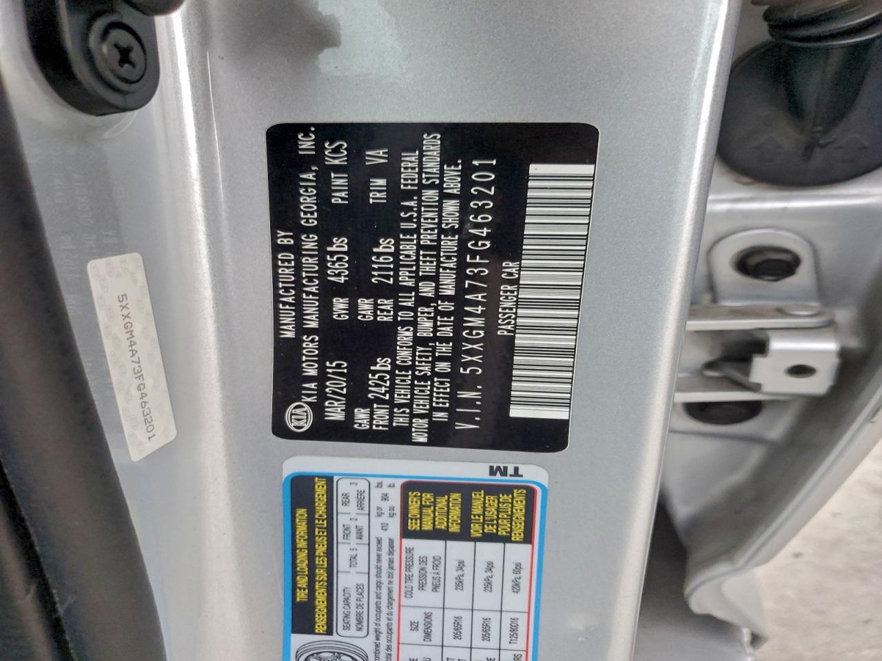2015 KIA OPTIMA LX photo 13