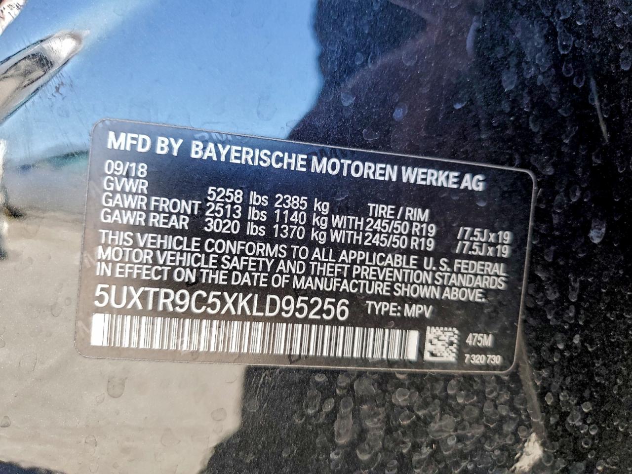 2019 BMW X3 XDRIVE30I photo 12