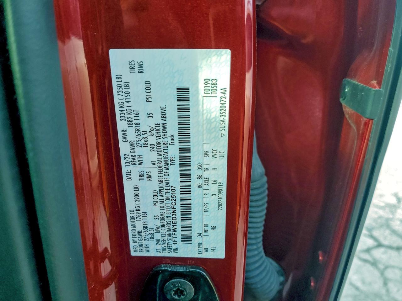 2022 FORD F150 SUPERCREW photo 12