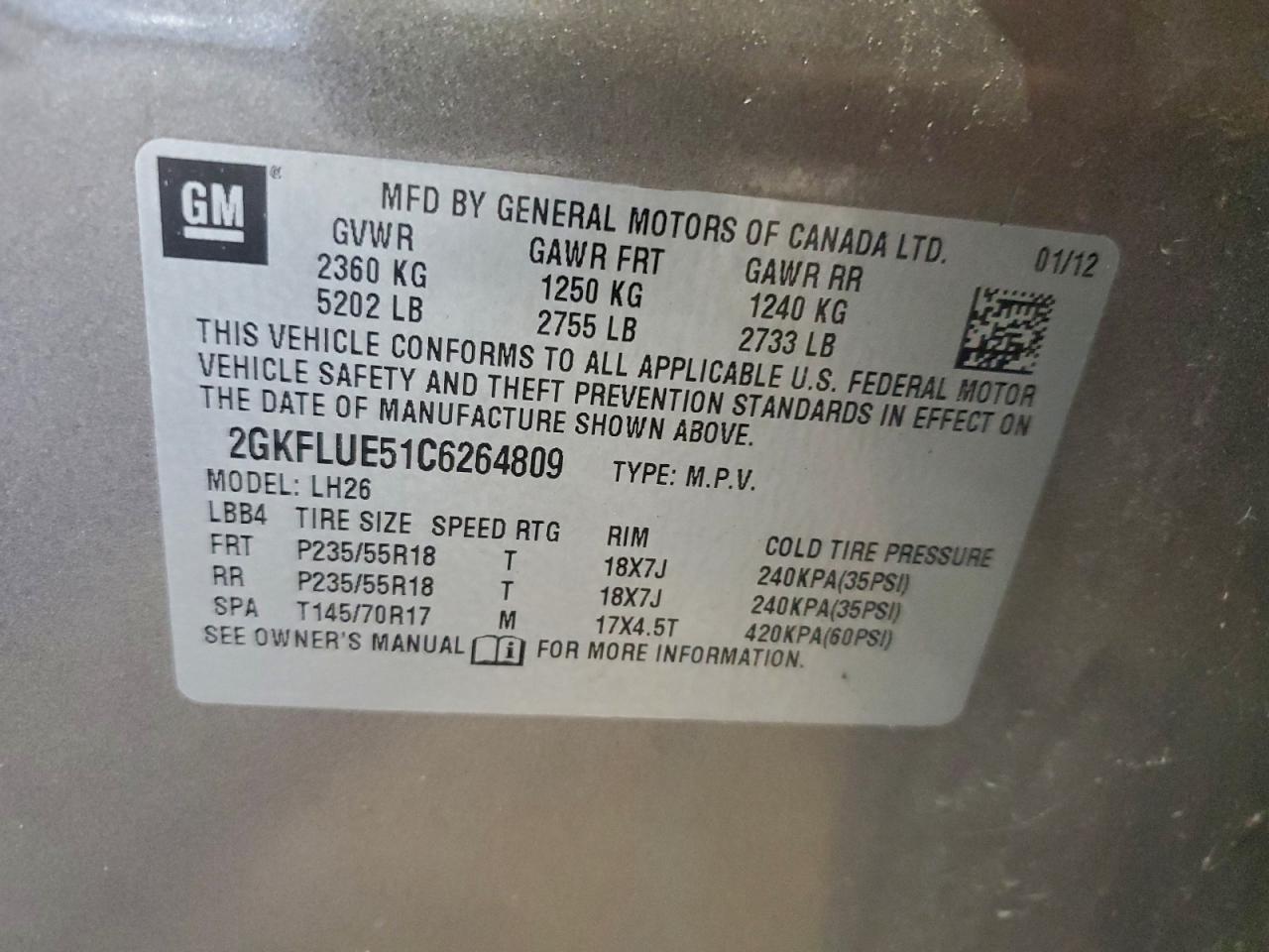 2012 GMC TERRAIN SLT photo 12