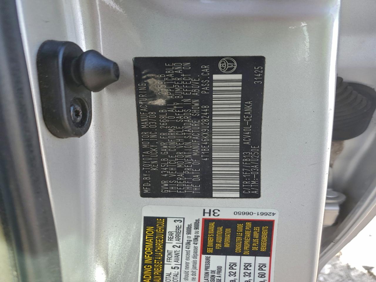 2009 TOYOTA CAMRY BASE photo 12