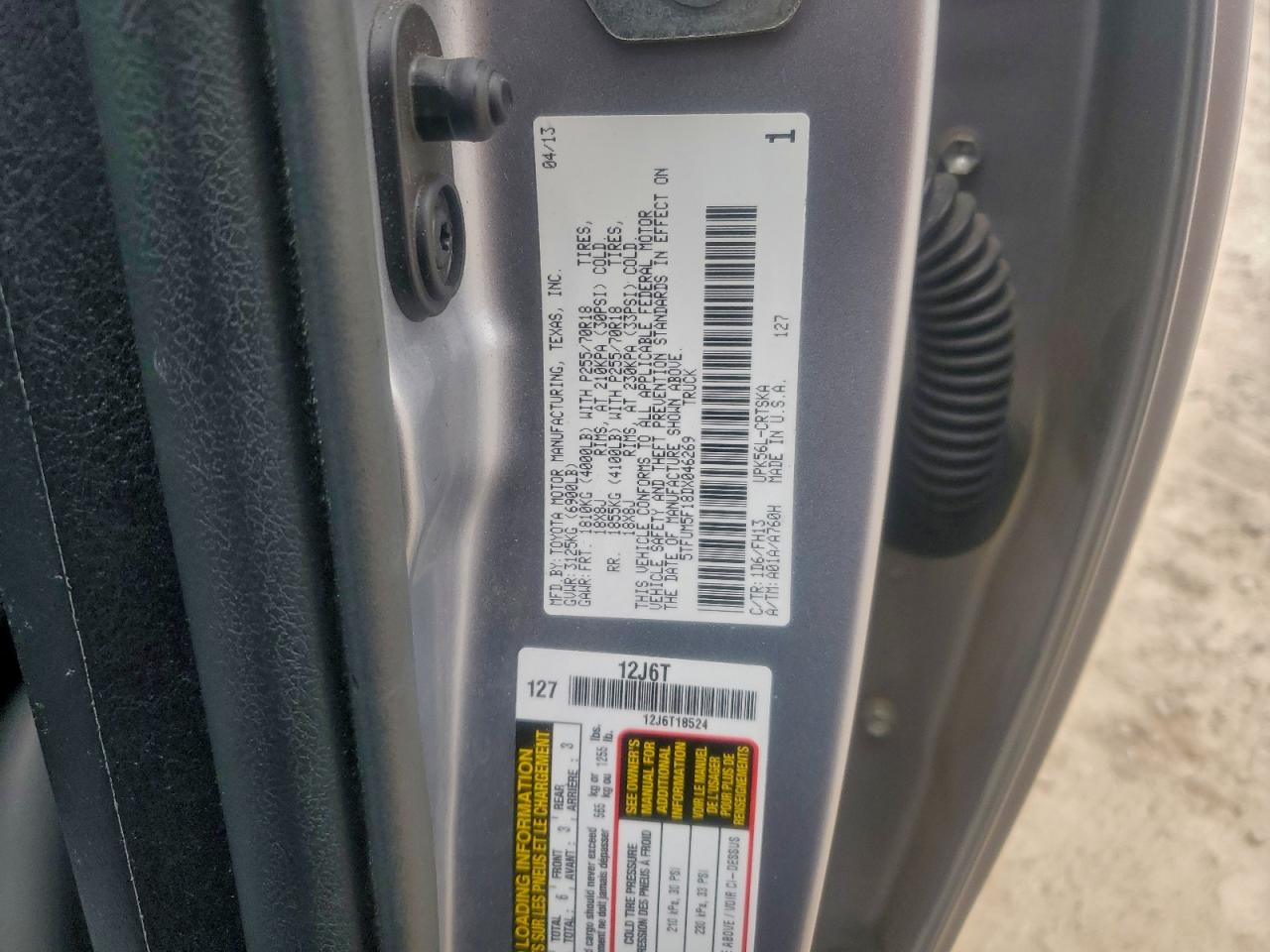 2013 TOYOTA TUNDRA DOUBLE CAB SR5 photo 12