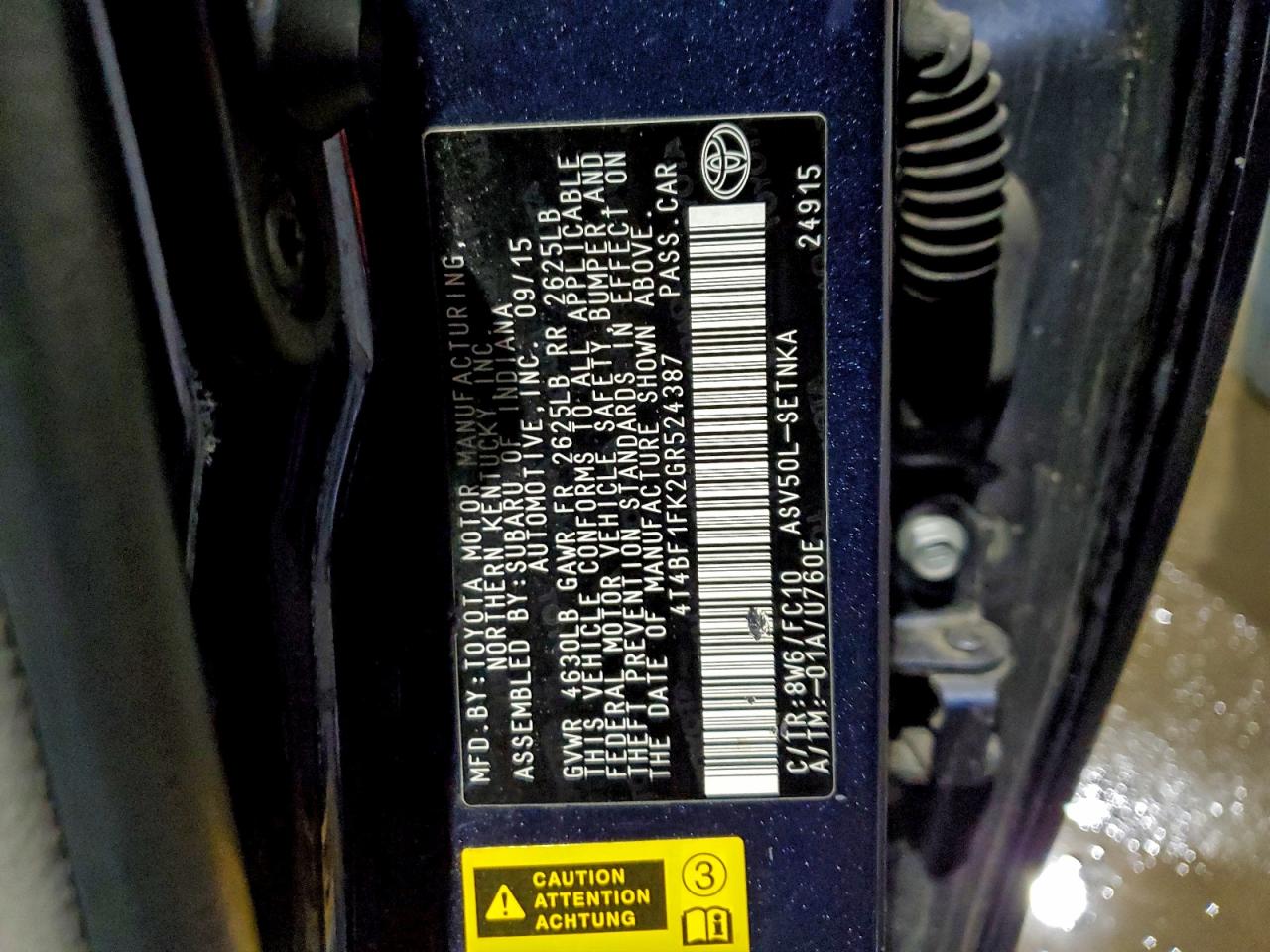 2016 TOYOTA CAMRY LE photo 13