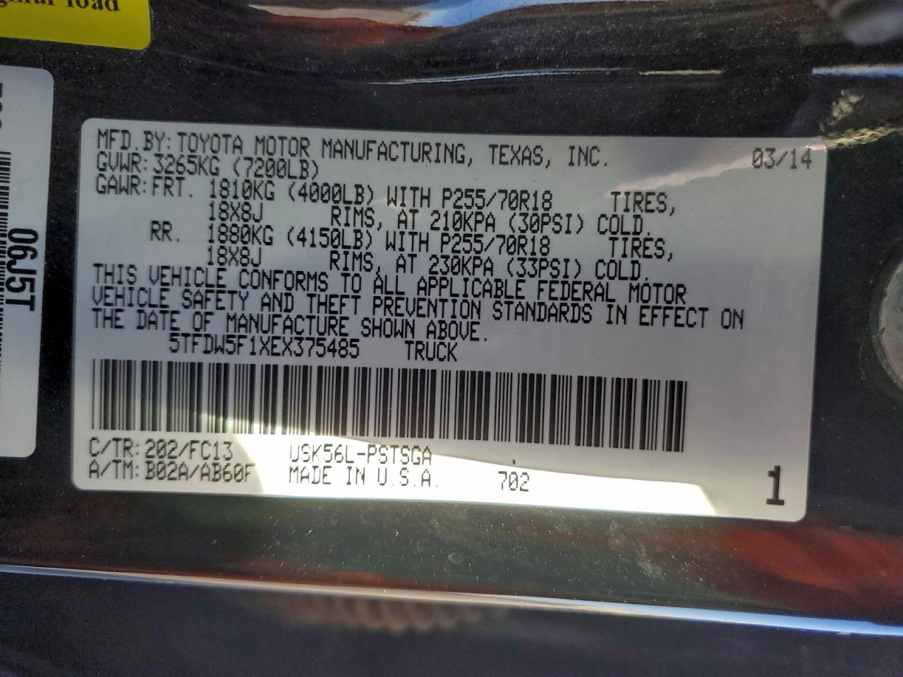 2014 TOYOTA TUNDRA CREWMAX SR5 photo 13
