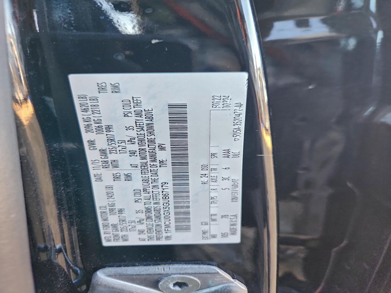 2016 FORD ESCAPE SE photo 14