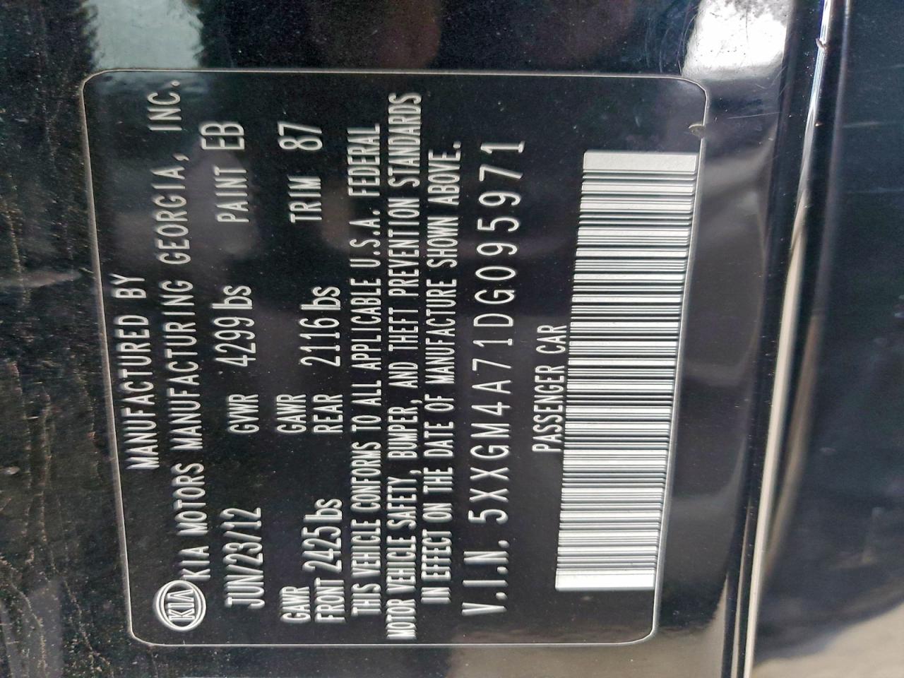 2013 KIA OPTIMA LX photo 12