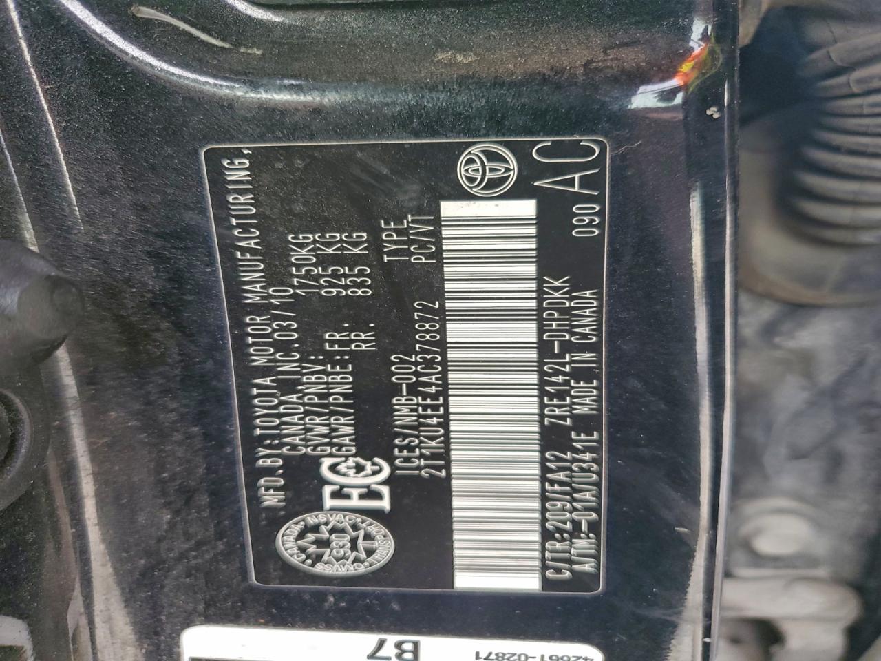 2010 TOYOTA COROLLA MATRIX photo 12