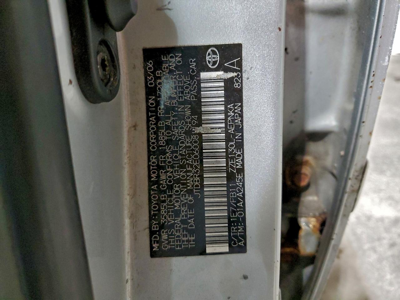 2006 TOYOTA COROLLA CE photo 12