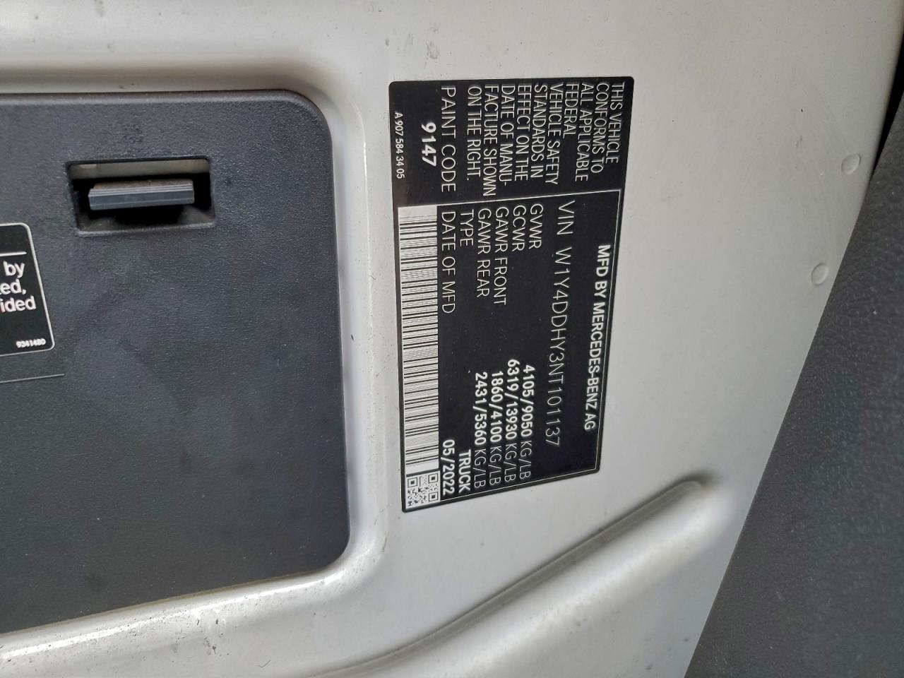 2022 MERCEDES-BENZ SPRINTER 2500 photo 13