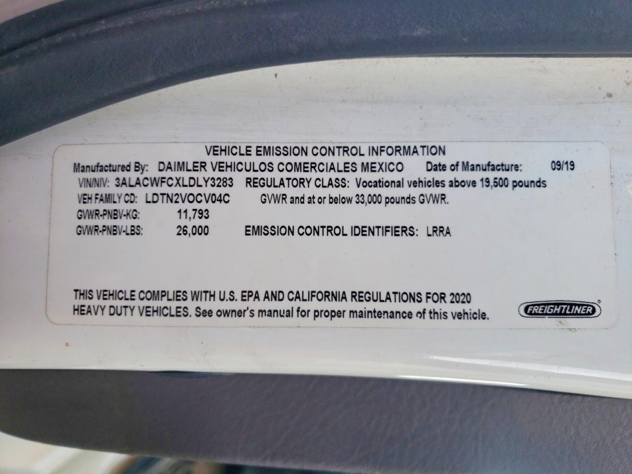 2020 FREIGHTLINER BUSINESS CLASS M2 BOX TRUCK photo 12