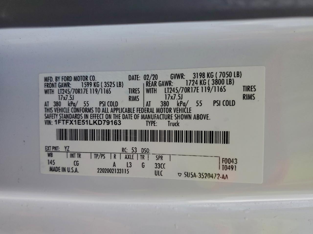 2020 FORD F150 SUPER CAB photo 12
