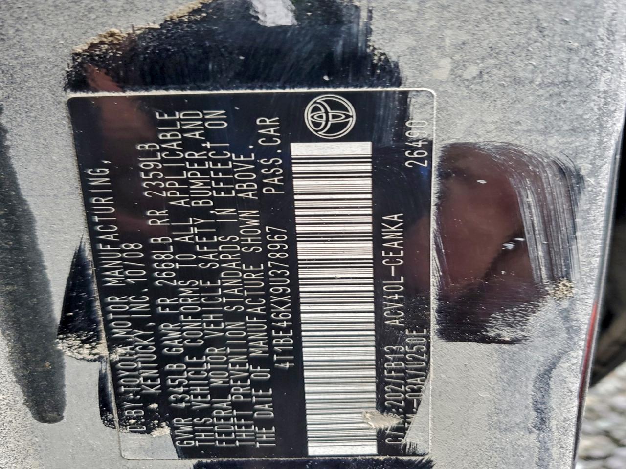 2009 TOYOTA CAMRY BASE photo 13
