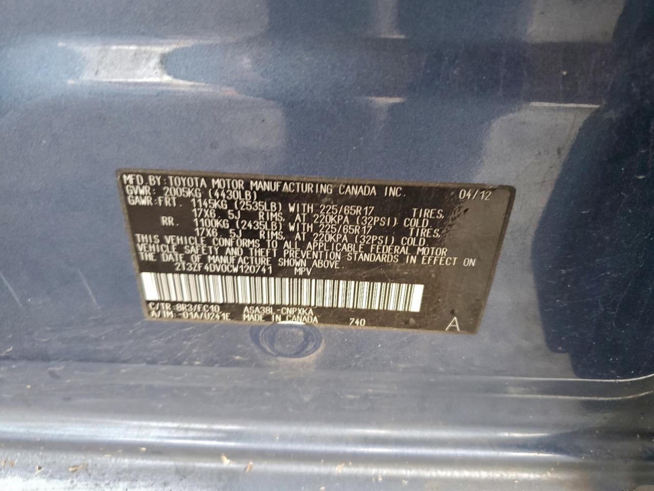 2012 TOYOTA RAV4 photo 14
