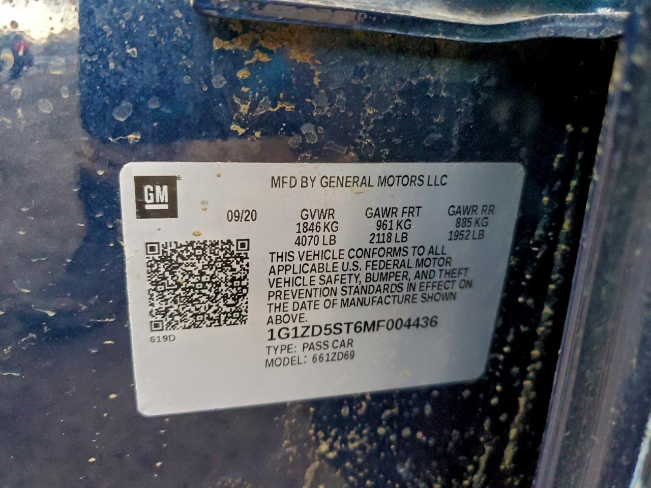 2021 CHEVROLET MALIBU LT photo 12