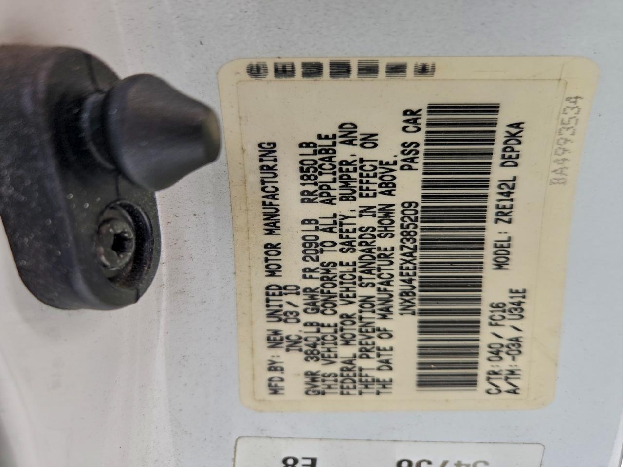 2010 TOYOTA COROLLA BASE photo 13