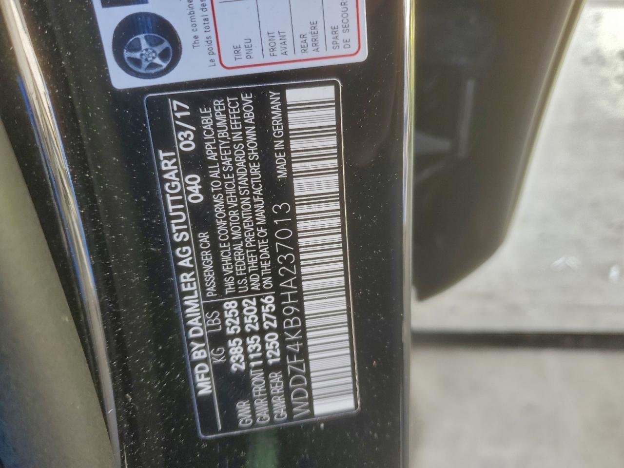 2017 MERCEDES-BENZ E 300 4MATIC photo 12