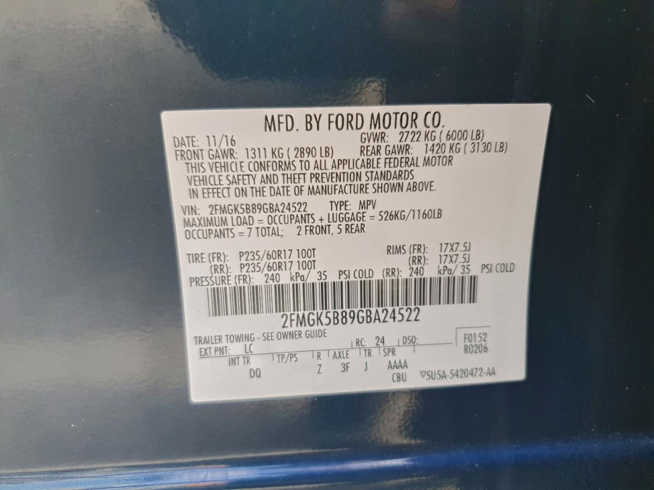 2016 FORD FLEX SE photo 13