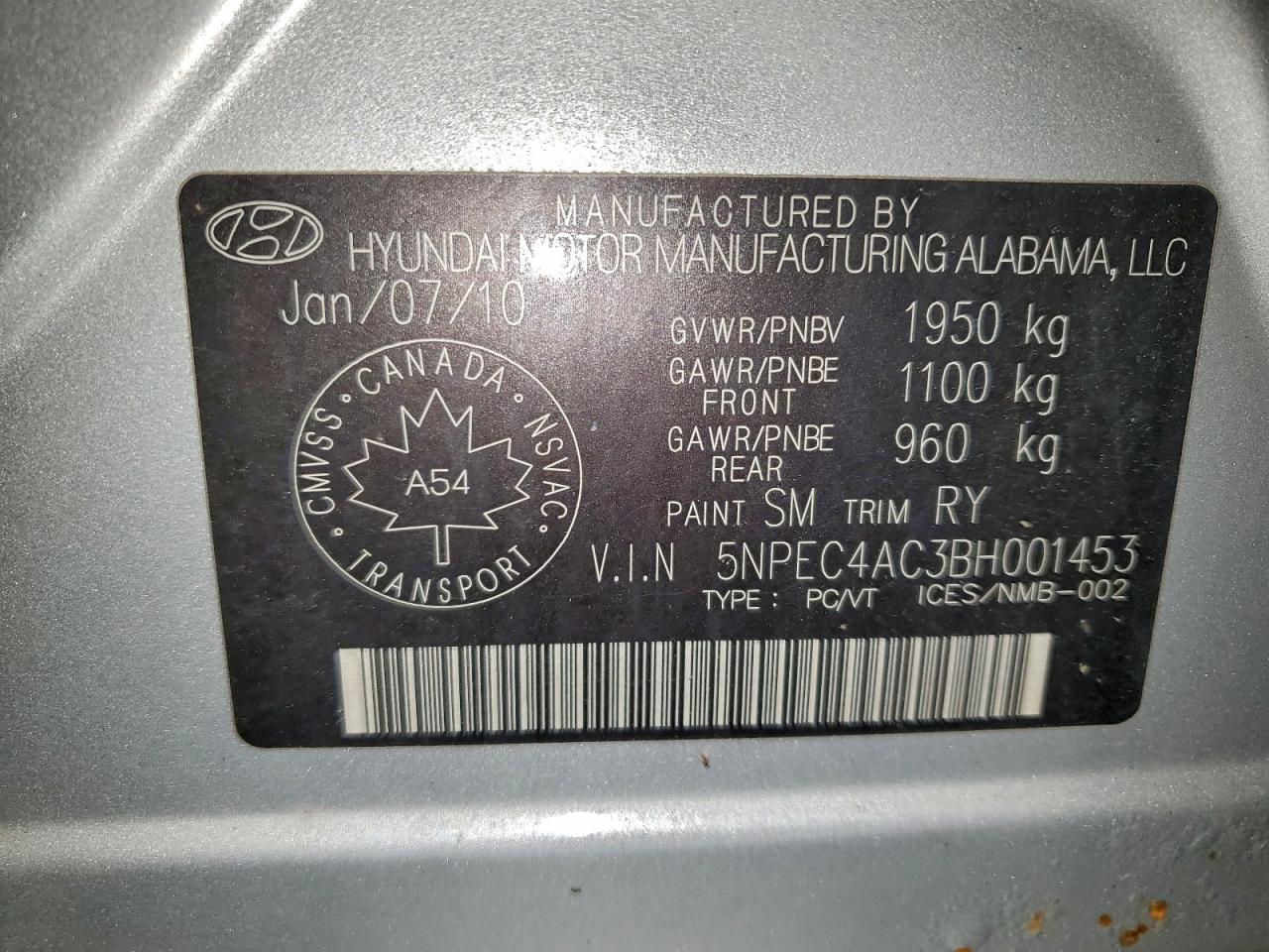 2011 HYUNDAI SONATA SE photo 12