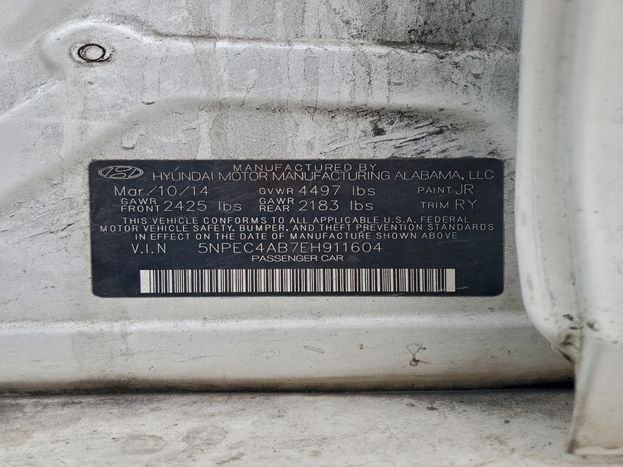 2014 HYUNDAI SONATA SE photo 12