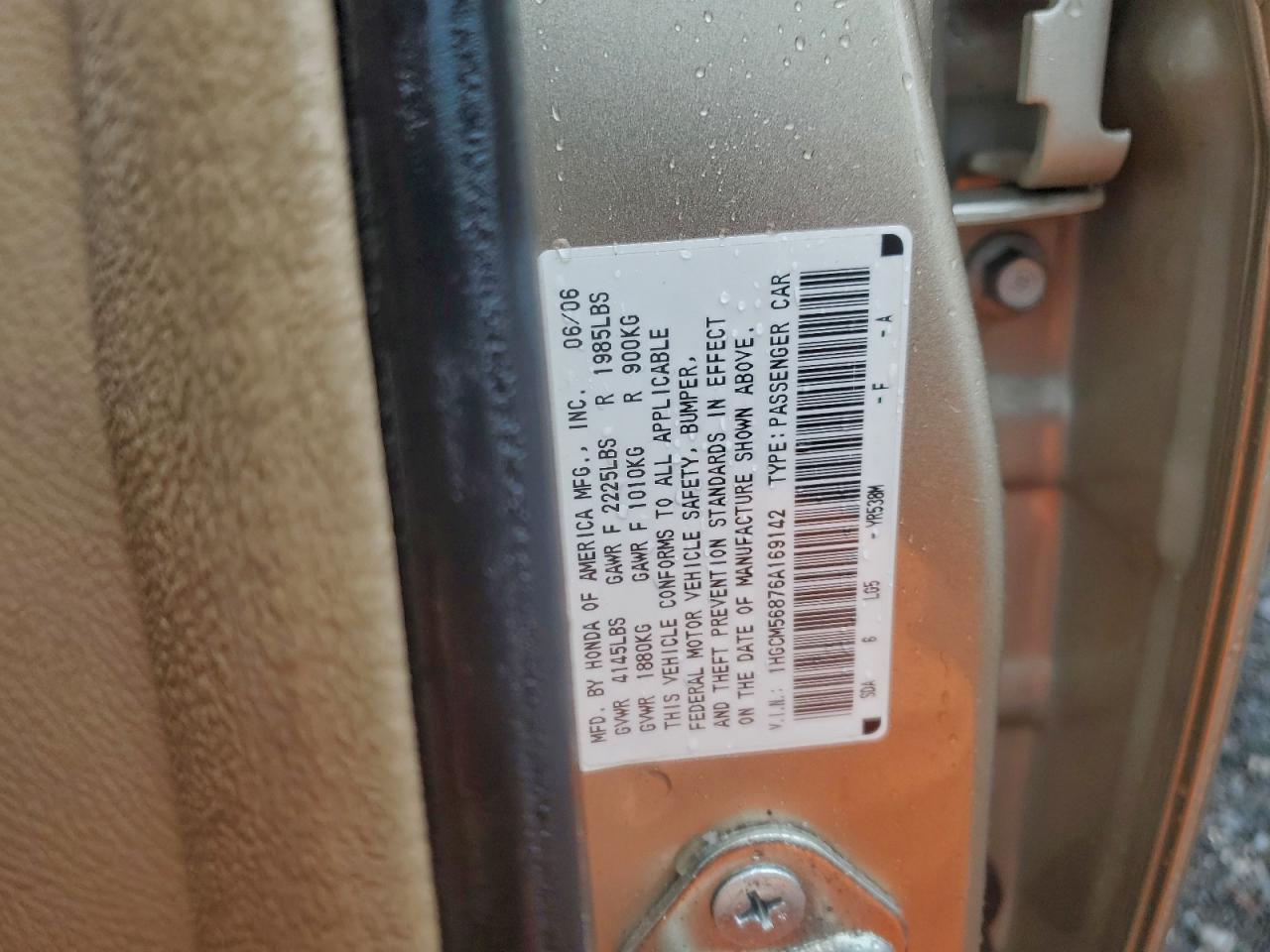 2006 HONDA ACCORD EX photo 12