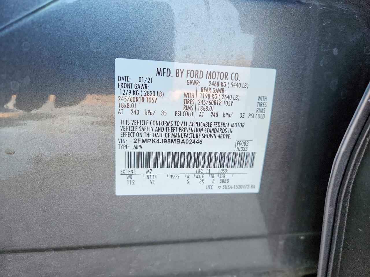 2021 FORD EDGE SEL photo 14