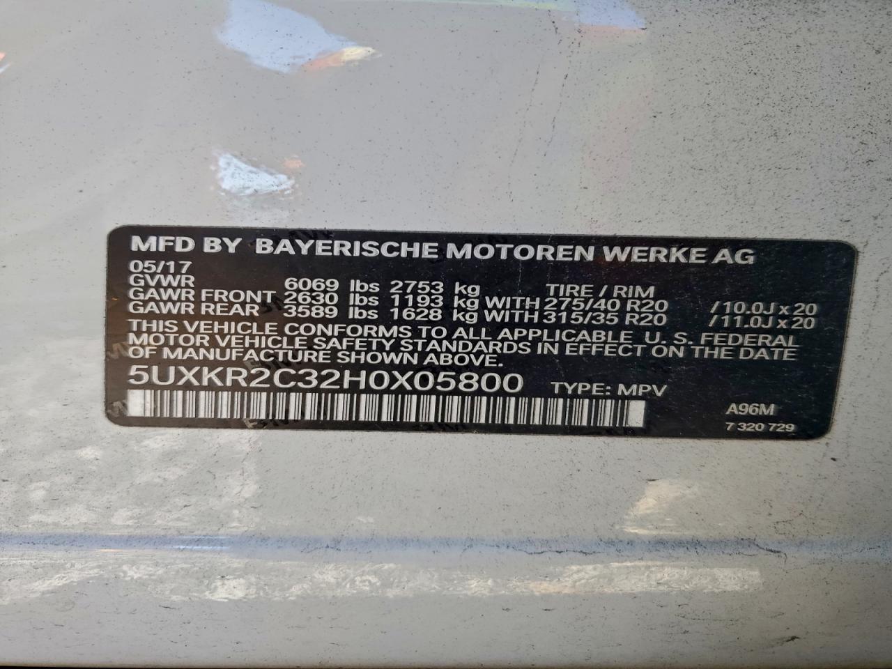 2017 BMW X5 SDRIVE35I photo 13