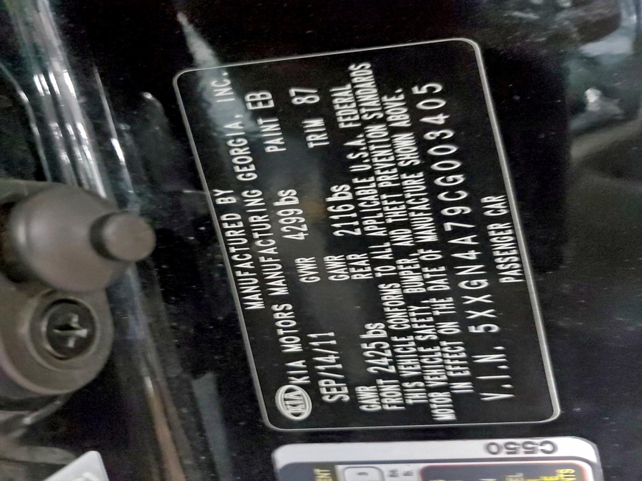 2012 KIA OPTIMA EX photo 12