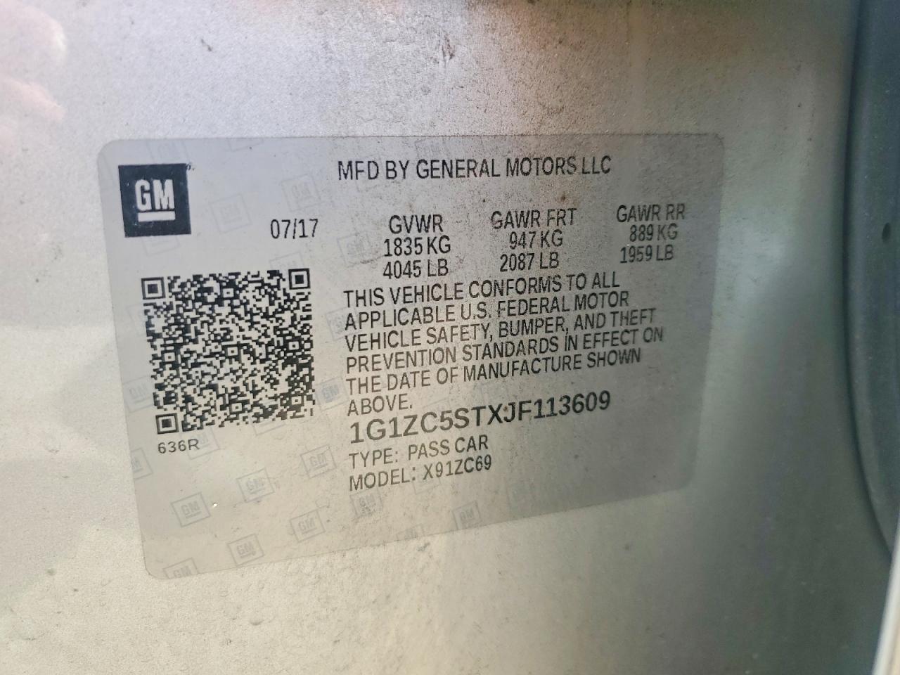 2018 CHEVROLET MALIBU LS photo 13