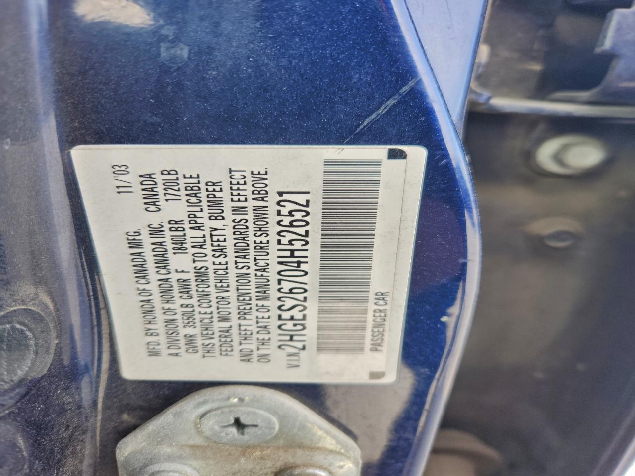 2004 HONDA CIVIC EX photo 12
