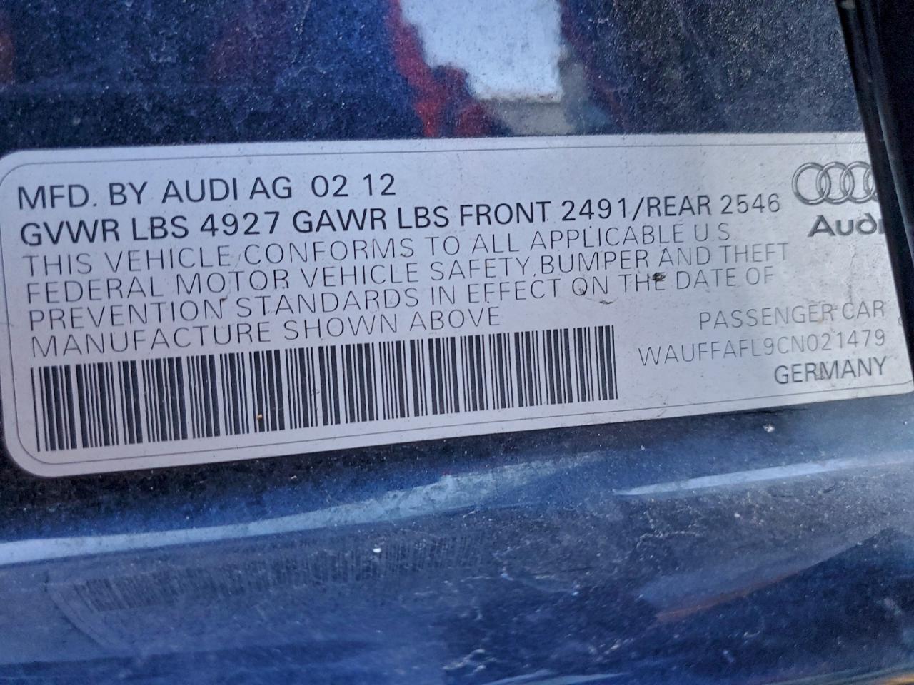 2012 AUDI A4 PREMIUM PLUS photo 12