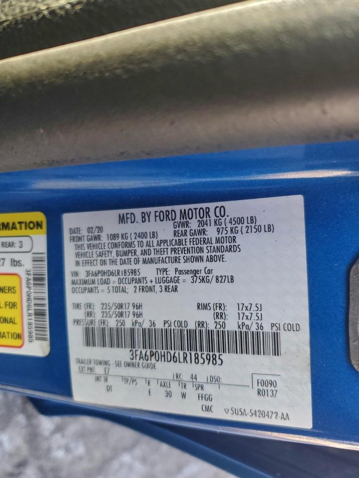 2020 FORD FUSION SE photo 13