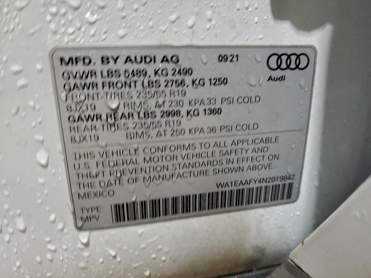 2022 AUDI Q5 PREMIUM PLUS 45 photo 13