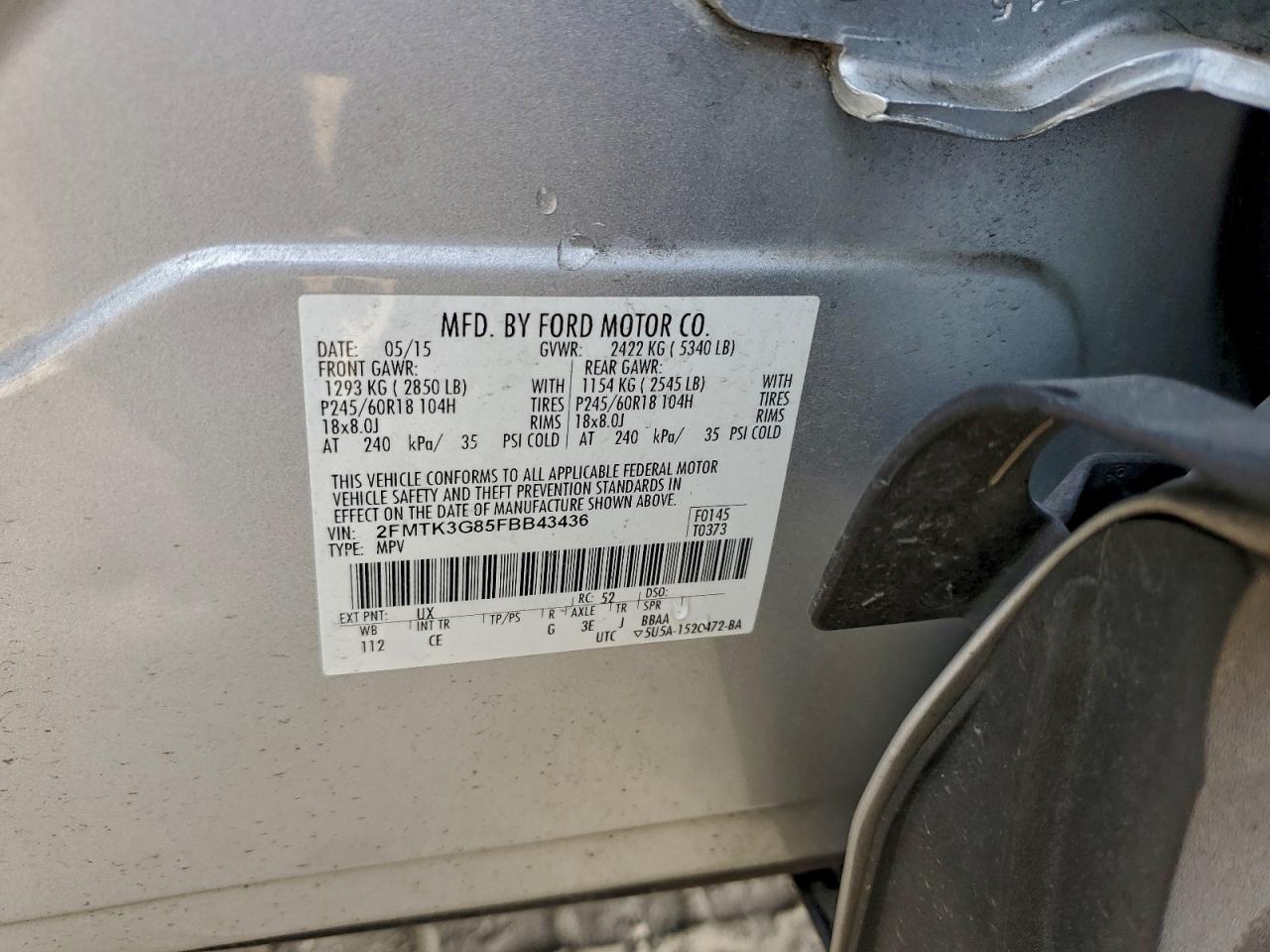 2015 FORD EDGE SE photo 13