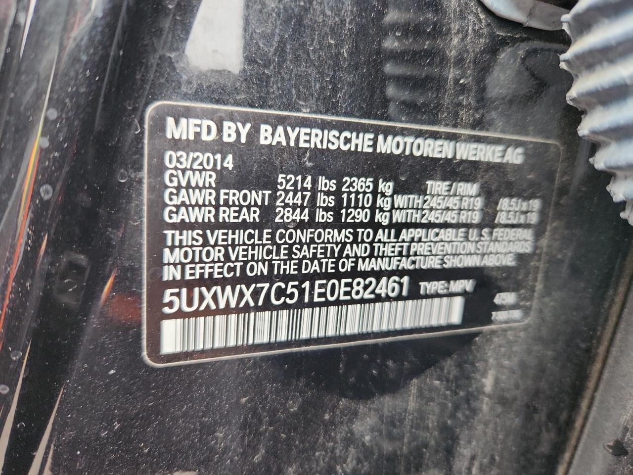 2014 BMW X3 XDRIVE35I photo 14