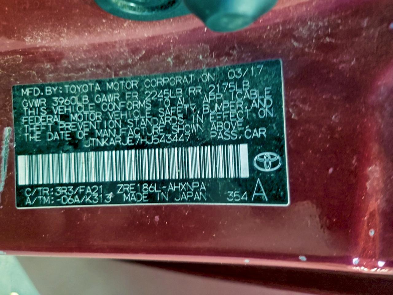 2017 TOYOTA SCION photo 12