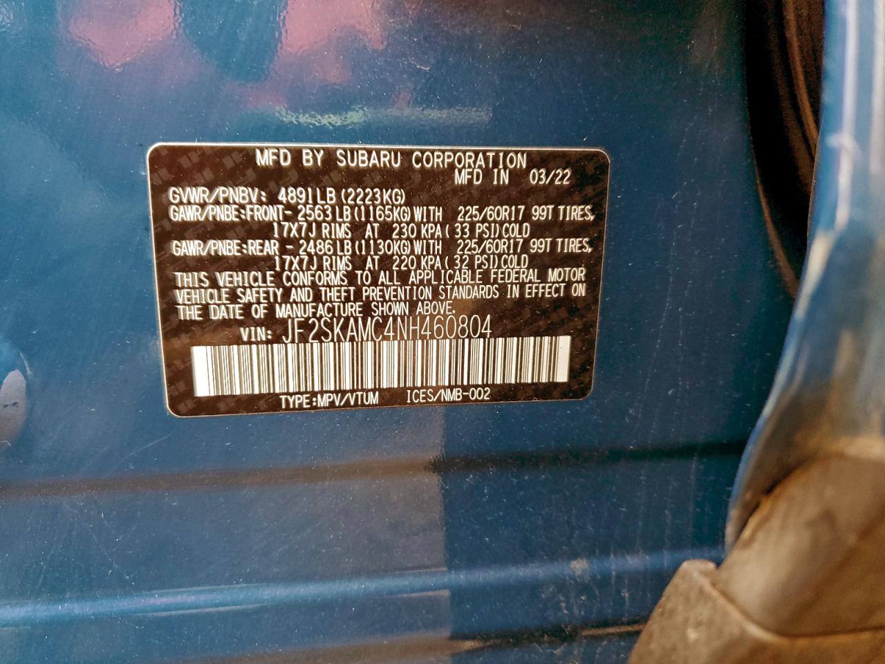 2022 SUBARU FORESTER WILDERNESS photo 12