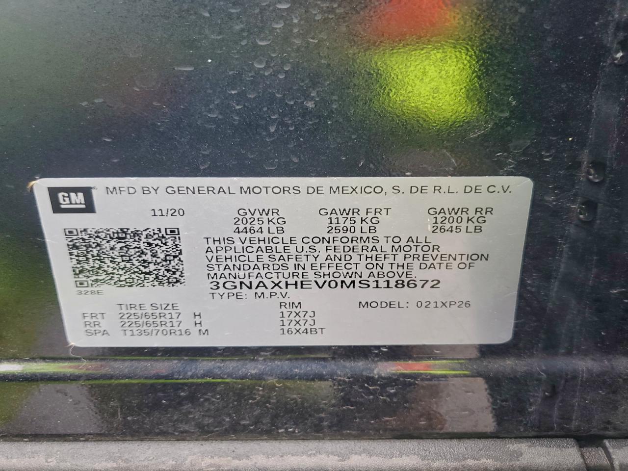 2021 CHEVROLET EQUINOX LS photo 14
