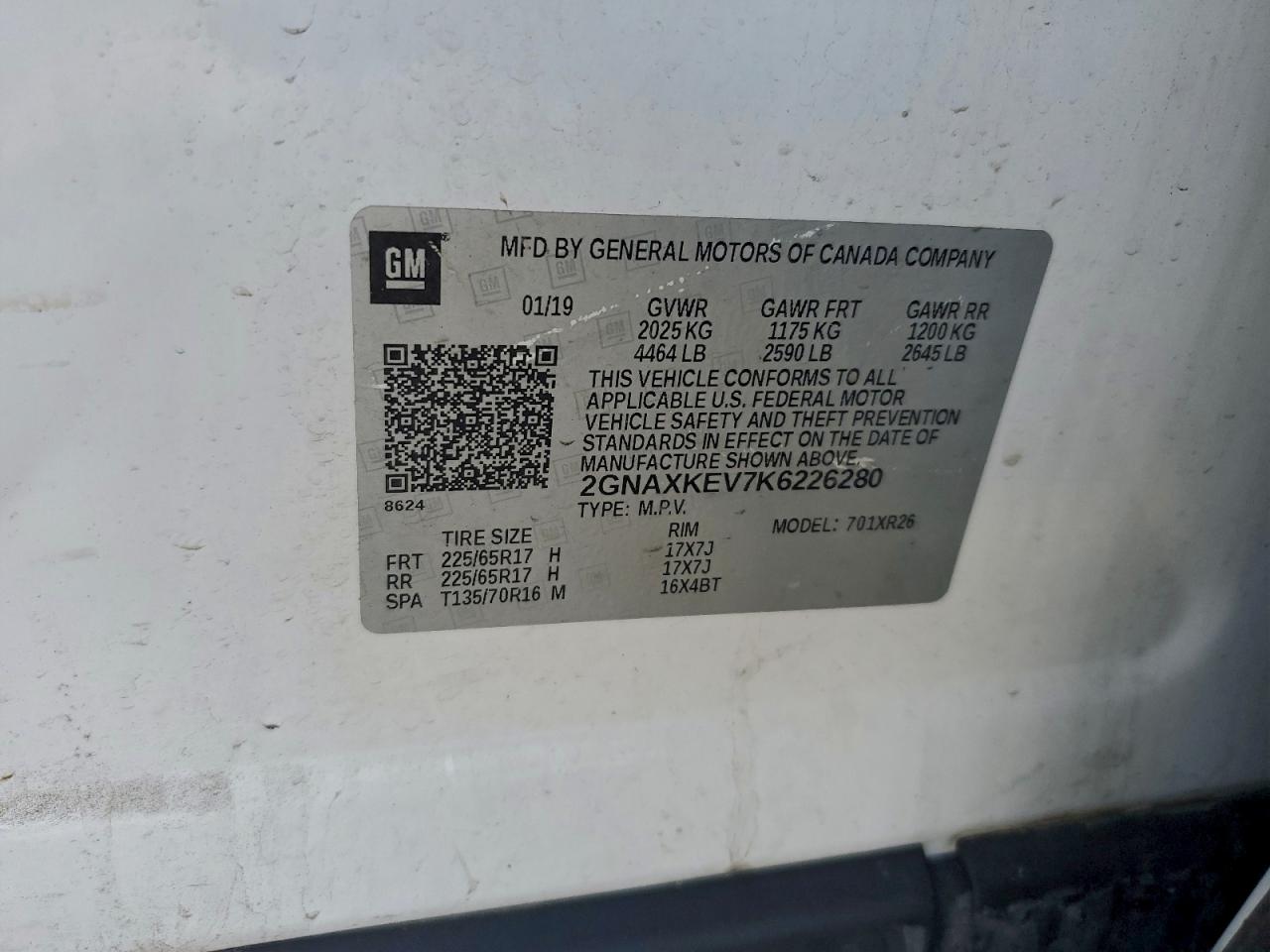 2019 CHEVROLET EQUINOX LT photo 12