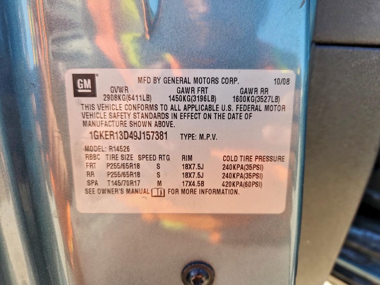 2009 GMC ACADIA SLE photo 13