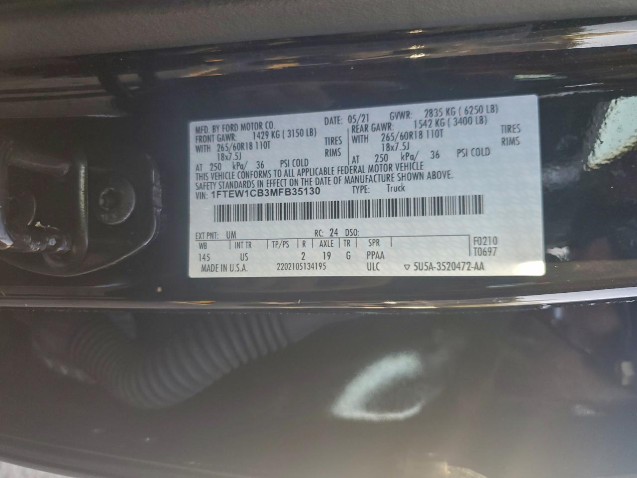 2021 FORD F150 SUPERCREW photo 12