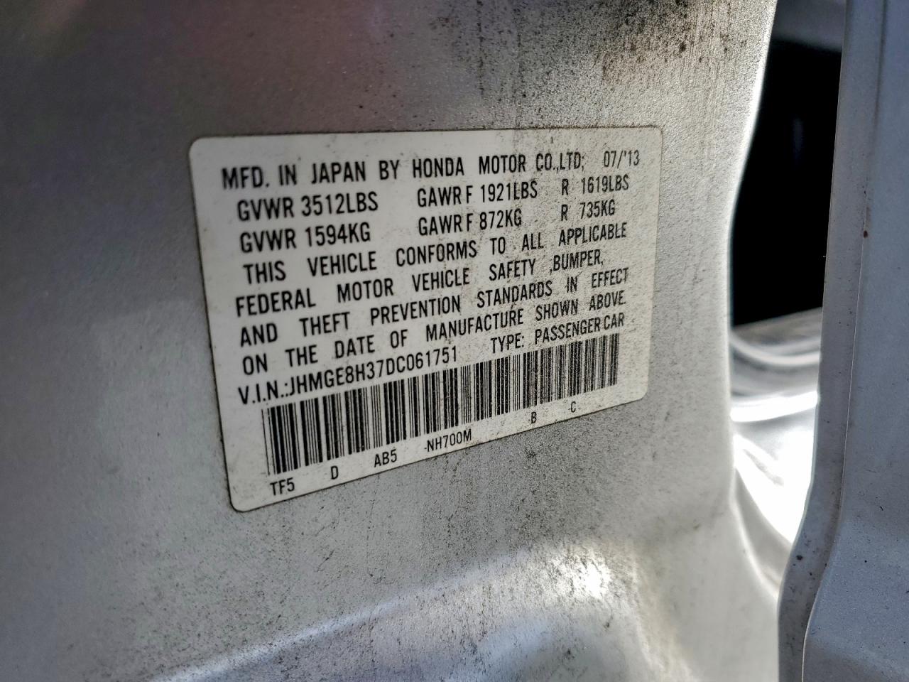 2013 HONDA FIT photo 25