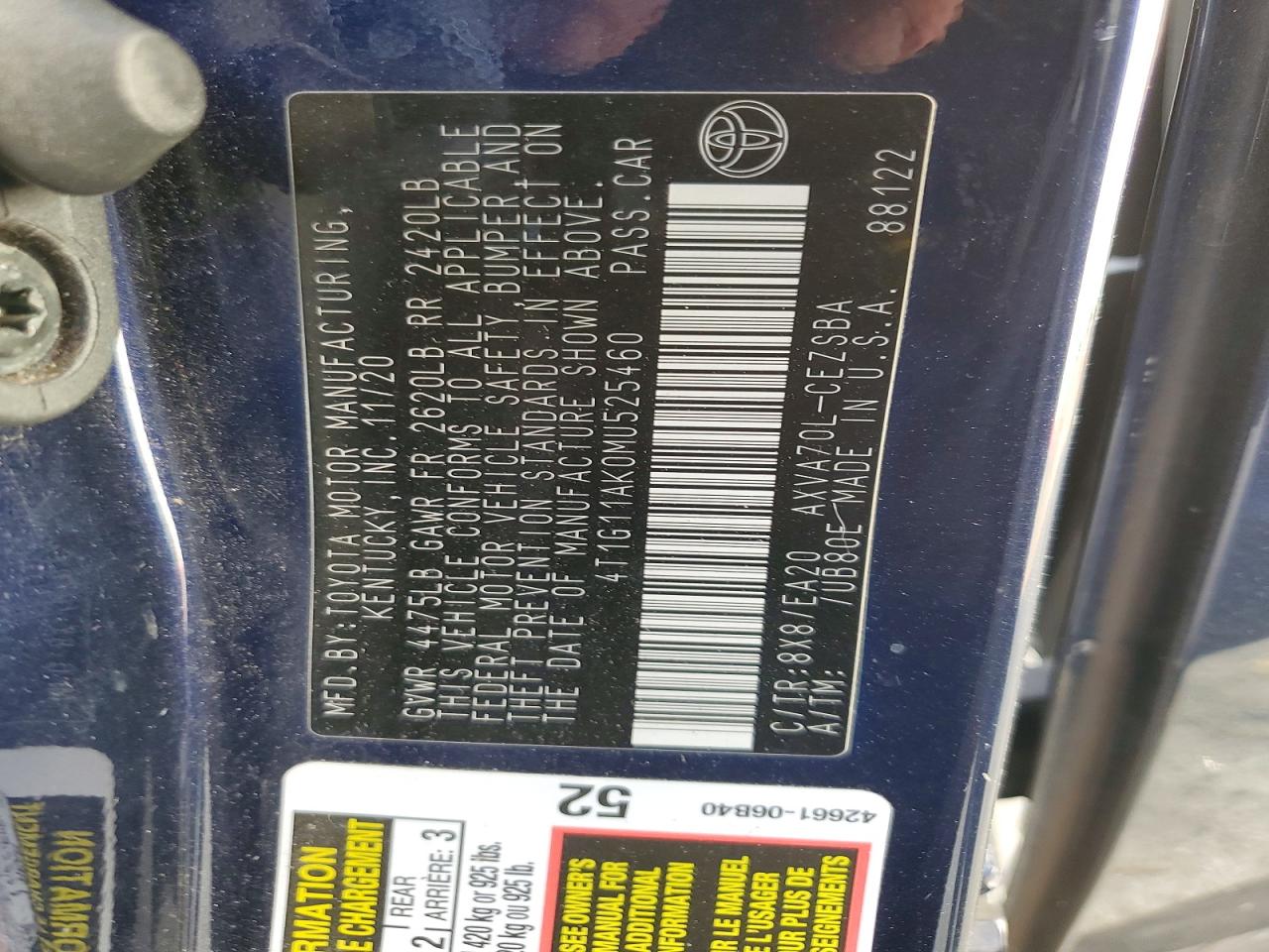 2021 TOYOTA CAMRY SE photo 12