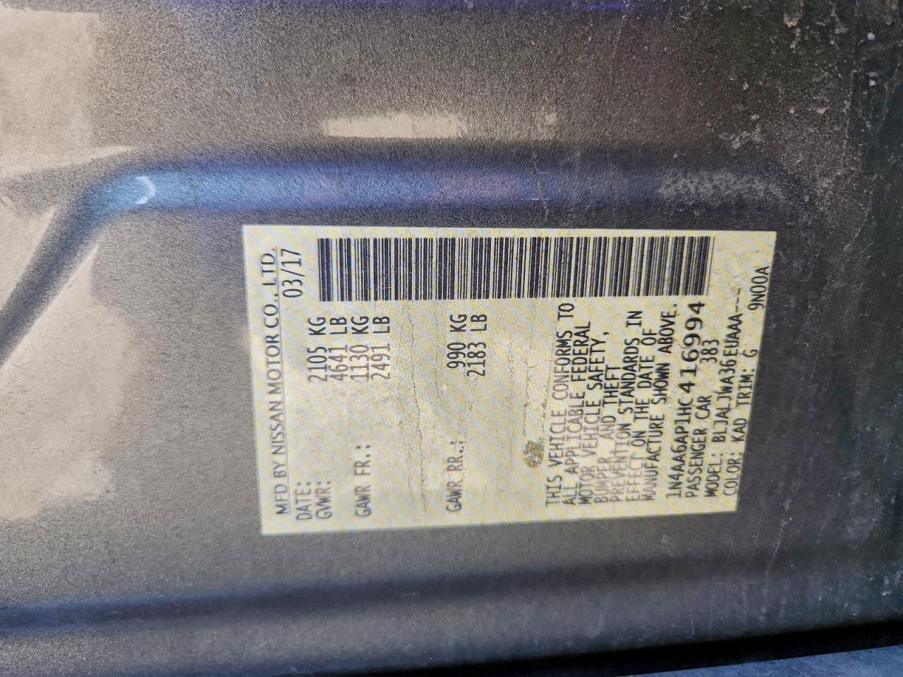 2017 NISSAN MAXIMA 3.5S photo 12