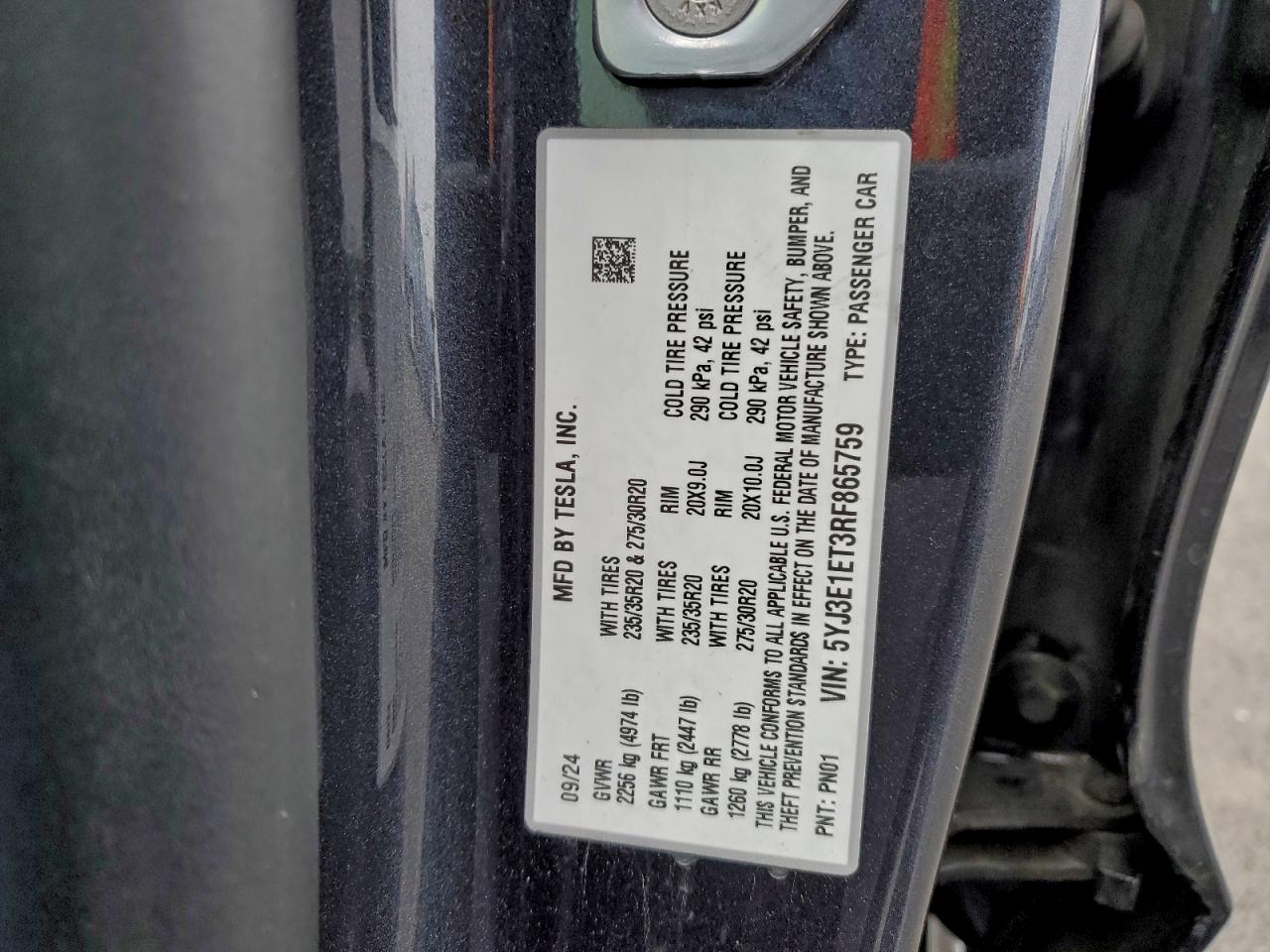 2024 TESLA MODEL 3 photo 12