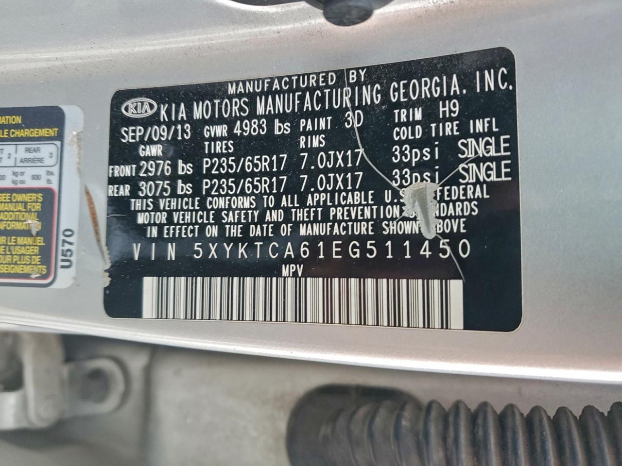 2014 KIA SORENTO LX photo 13